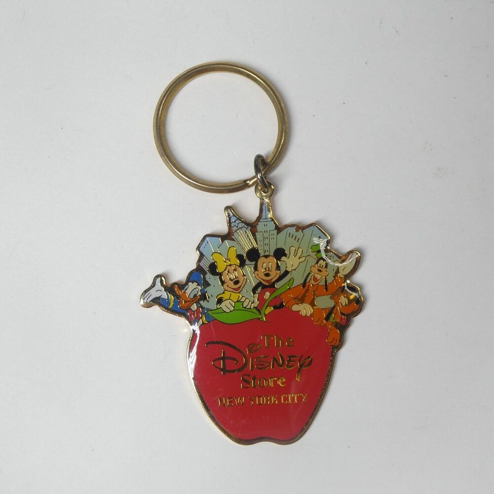 The Disney Store New York City Big Apple Keychain Vintage Character Key Ring